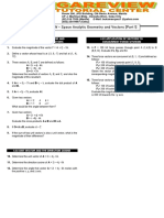 Review Module 6 Vectors and Solid Analytic Geometry Part 1