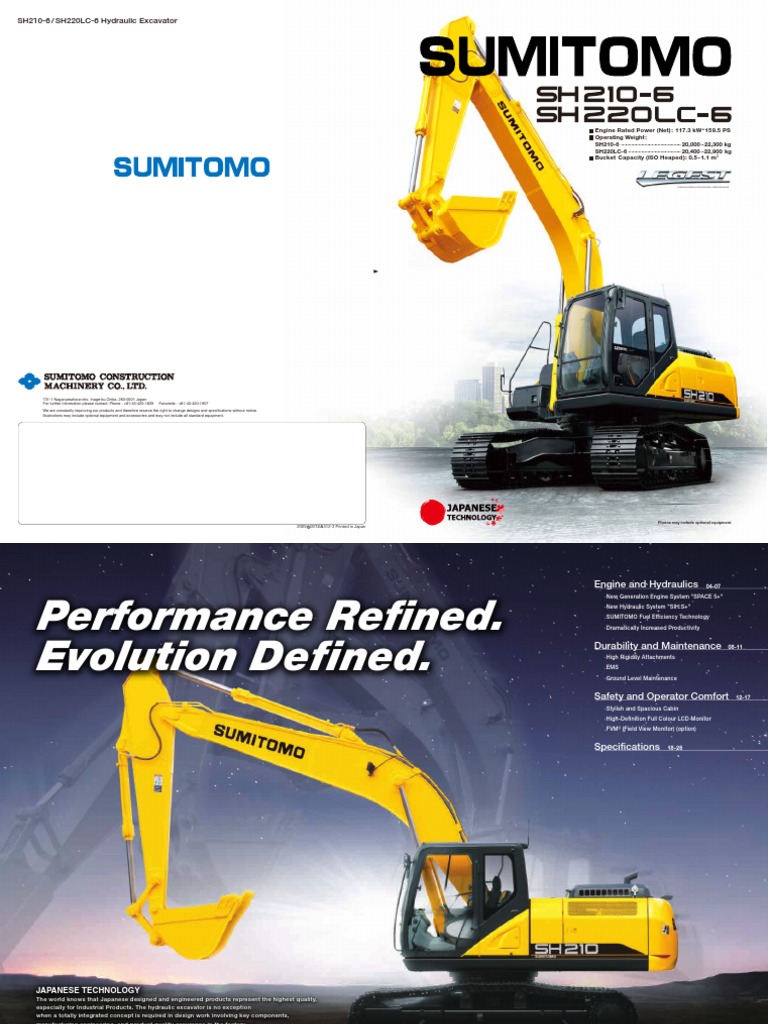 SUMITOMO SH210 ハイドロリックショベル 1/50 Sumitomo SH210LC-6LR Long Reach Excavator - 1:50 Scale