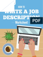 How To Write A Job Description Worksheet