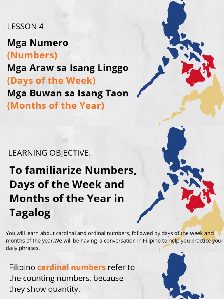 Tagalog Numbers, Days, and Months Guide | PDF | Tagalog Language ...