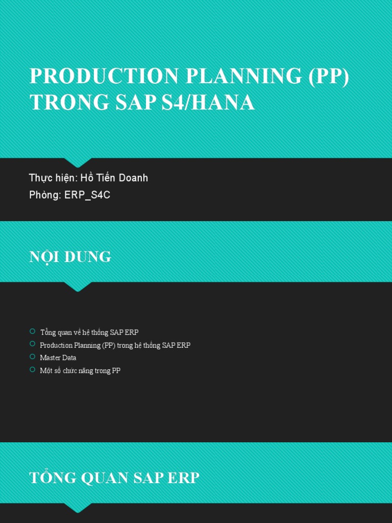 Sap Erp PP | PDF