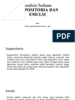 P 3. Analisis Sediaan Suppositoria Dan Emulsi