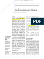 Incidence of Cancer Among Workers Exposed To Vinyl Chloride in Polyvinyl Chloride Manufacture