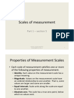 Scales of measurement: Nominal, ordinal, interval and ratio