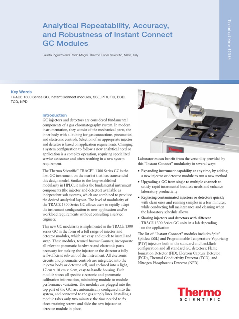 Analytical Repeatability, Accuracy, and Robustness of Instant Connect ...