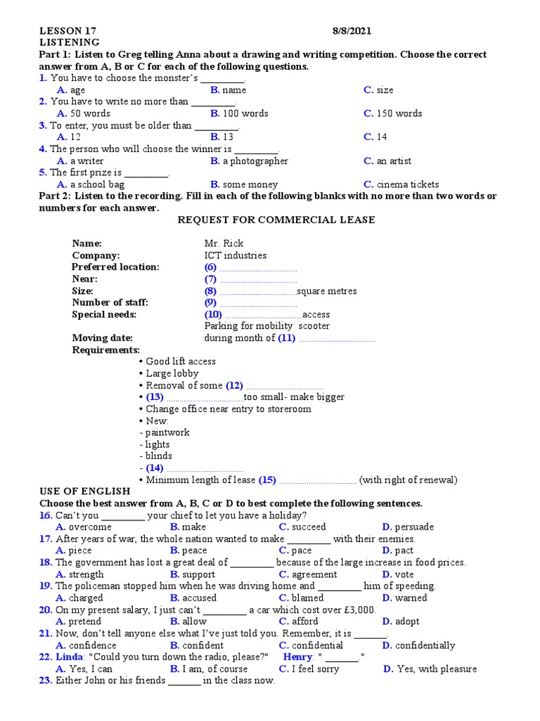 Lesson 17 | PDF