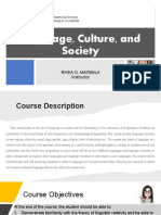 Session 1 - Language Culture and Society