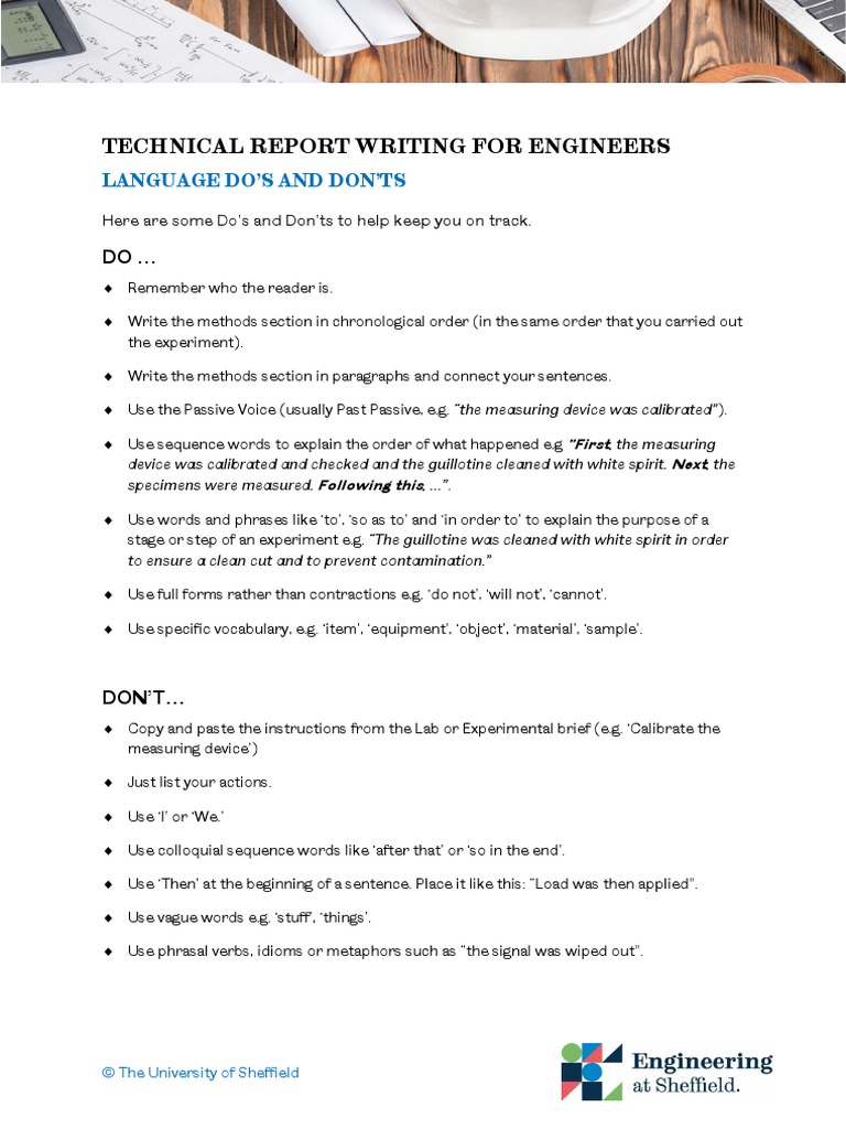 Writing A Procedure Language Do S and Don Ts | PDF | Language Arts ...