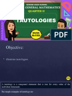 Tautologies Explained