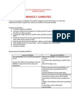 Acc 309 Module 1 Liabilities