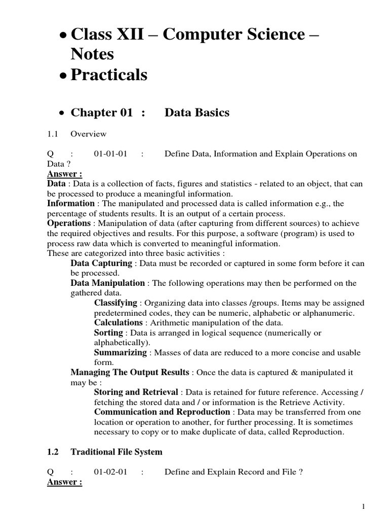 Computer Science 2nd Year Pdf Databases Microsoft Access