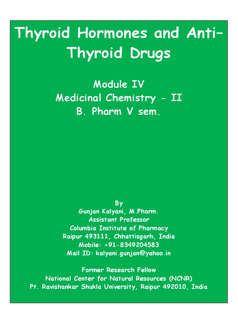Thyroid Hormones and Their Functions | PDF | Thyroid | Thyroid ...
