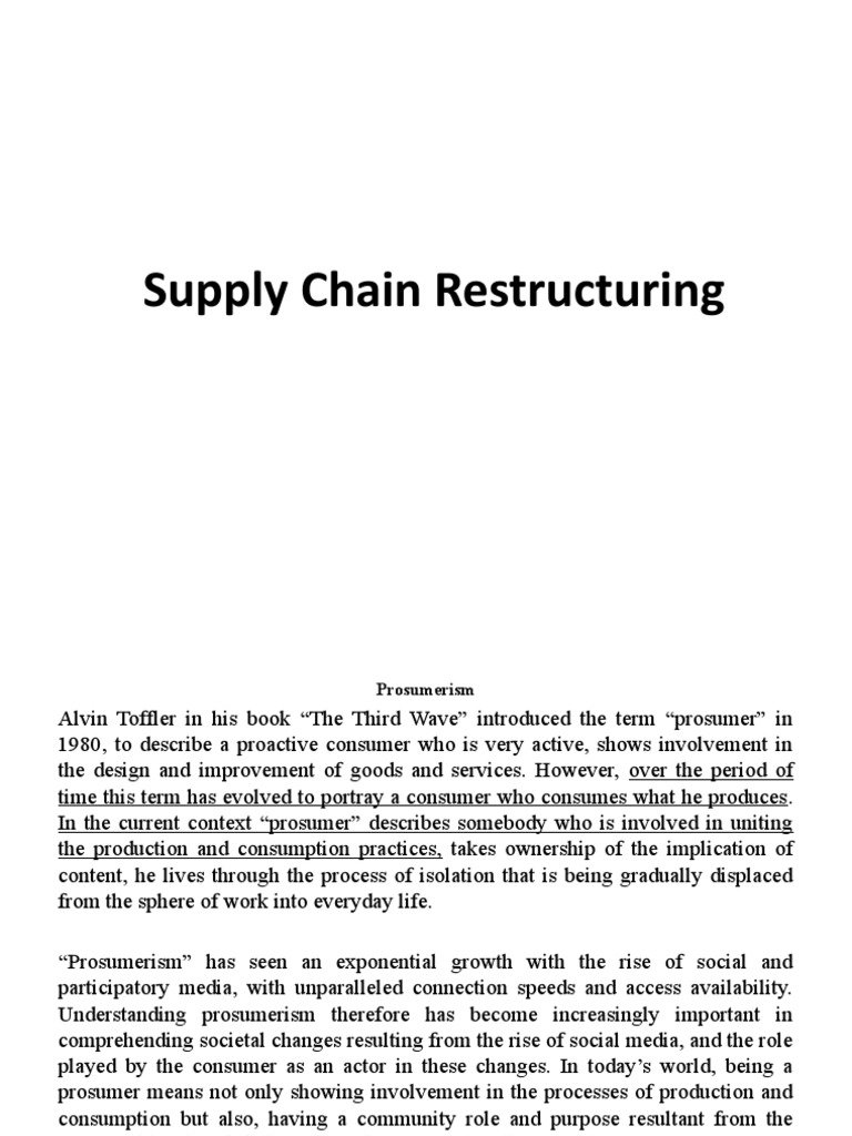 Supply Chain Restructuring 2021 PDF Business Business Process