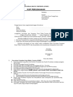 Format Permohonan Pencatatan Perjanjian Kerja Waktu Tertentu (PKWT)