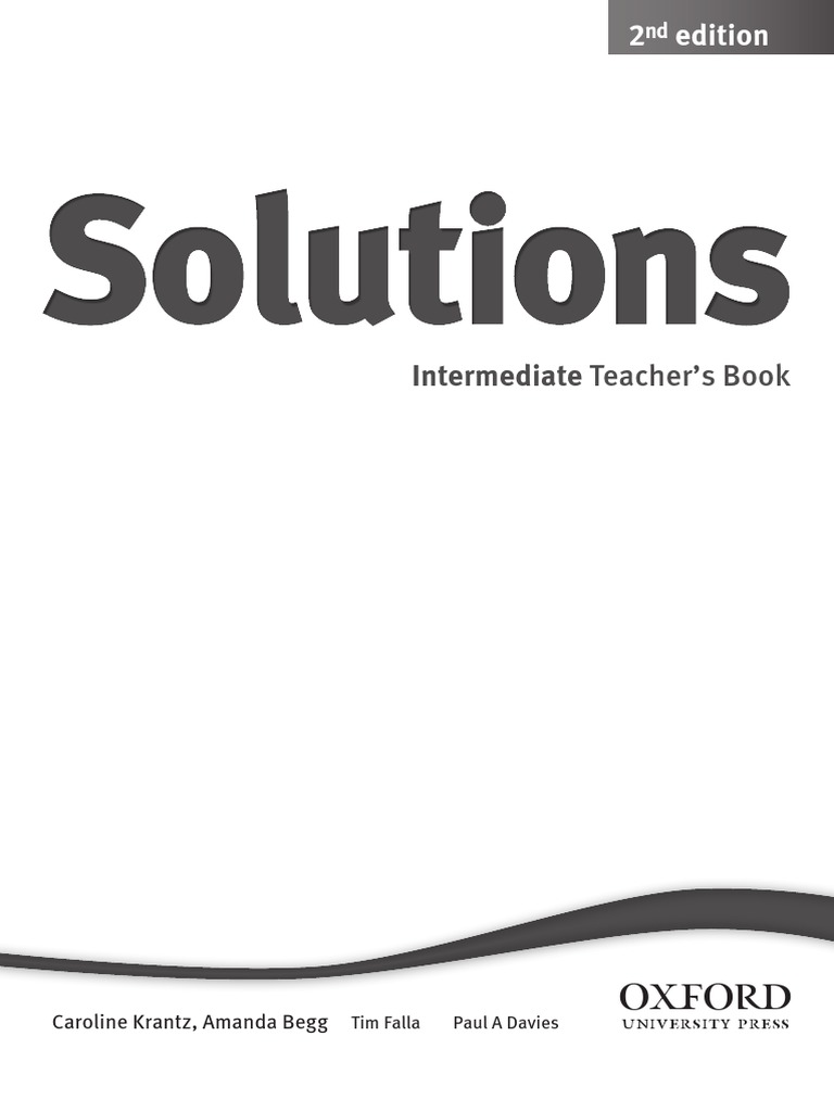 Solutions 2e Intermediate TB | PDF | Concert | Teachers