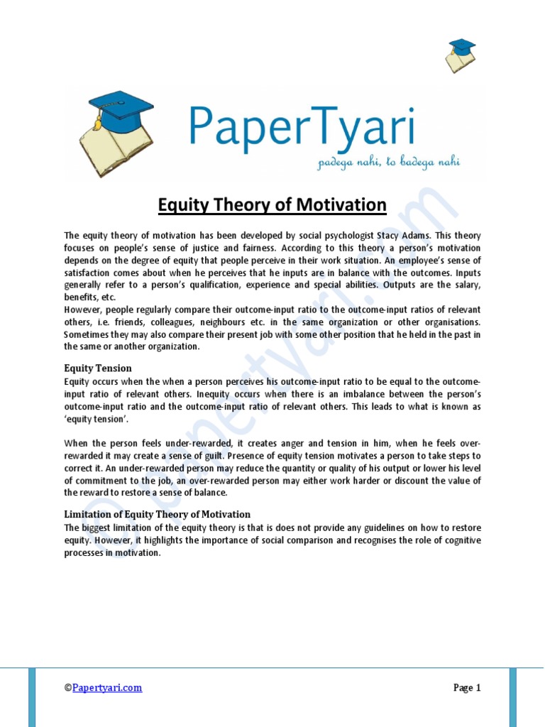 Equity Theory The Key To Employee Motivation - fetshzq