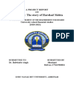 Scam 1992: The Story of Harshad Mehta: A Project Report ON
