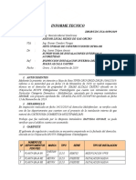 Informe técnico inspección instalación gas multifamiliar