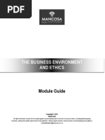 BBA Year 3 The Business Environment and Ethics Semester 2 January 2021