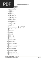 Class 11 Differential Calculus Formulas | PDF