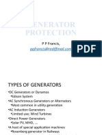 Generator Protection: P P Francis