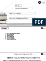 Lecture 06 / Week No.: Course Code: MGT 304 Course Title: Corporate Social Responsibility