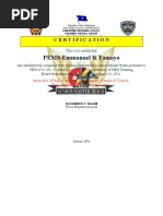 Senior Master Rider Certificate