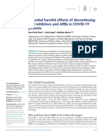 Potential Harmful Effects of Discontinuing Ace-Inhibitors and Arbs in Covid-19 Patients