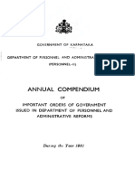 Govt of Karnataka, Deptt of Personnel and Administrative Reforms Personnel-II, AnnualD4399