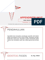 Appendisitis Akut: Dibawakan Dalam Rangka Pembacaan Lapsus Kepaniteraan Klinik Bagian BEDAH