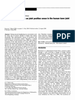 Influence of Hysteresis On Joint Position Sense in The Human Knee Joint