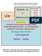Math Module 1 for CE Exam Review