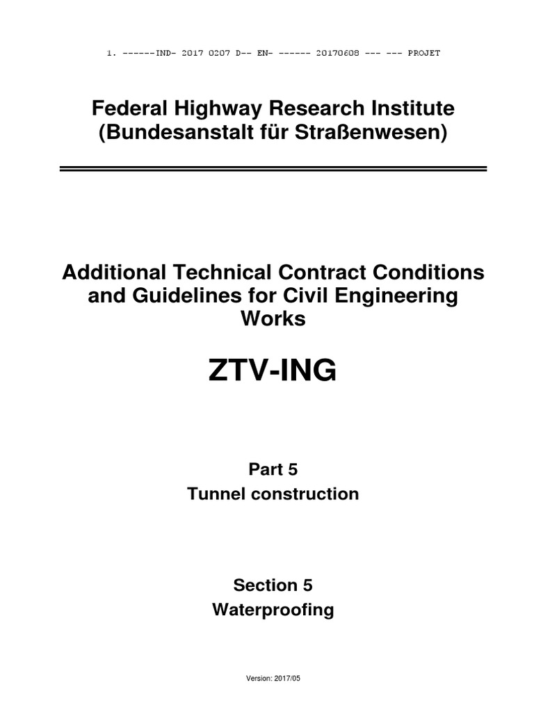 Notification Draft 2017 207 D en | PDF | Tunnel | Water