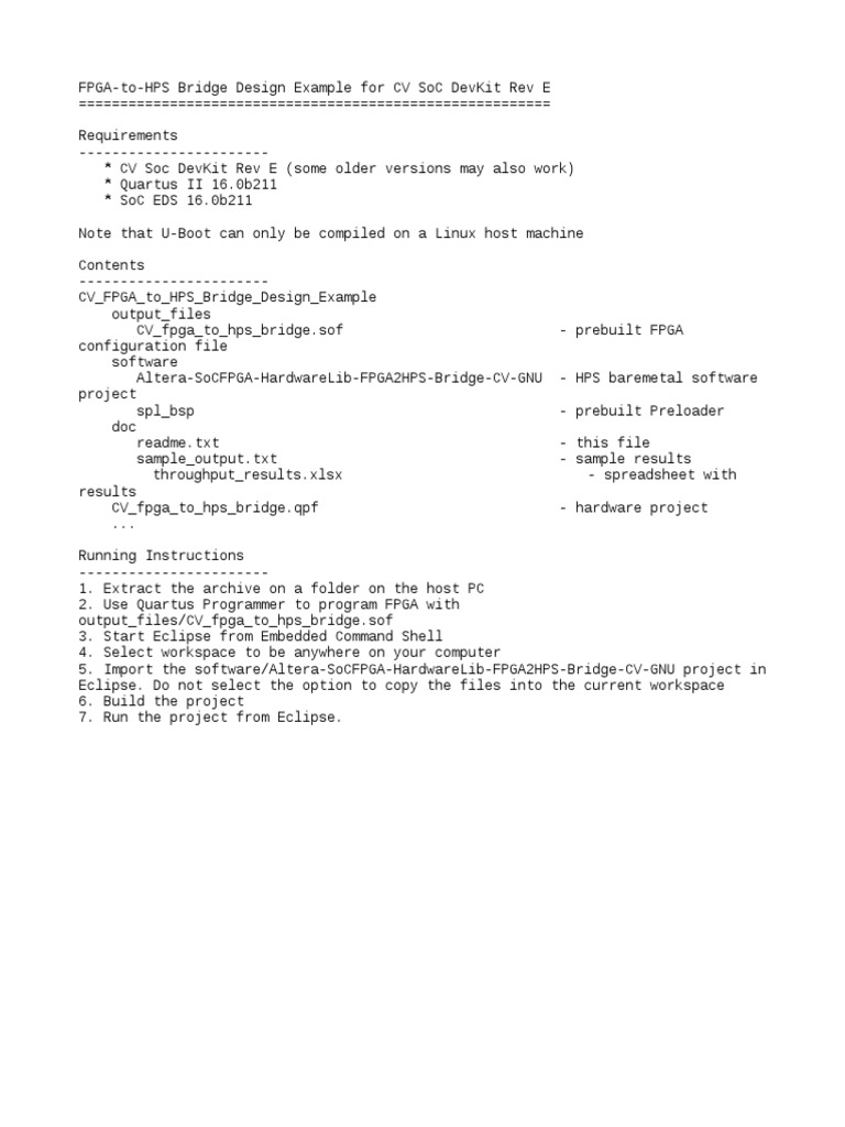 FPGA-to-HPS Bridge Design | PDF