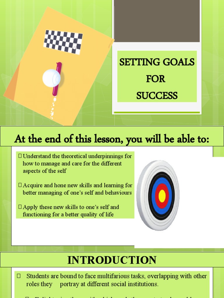 Goals and Self-Understanding for Success | PDF | Self Efficacy | Mindset