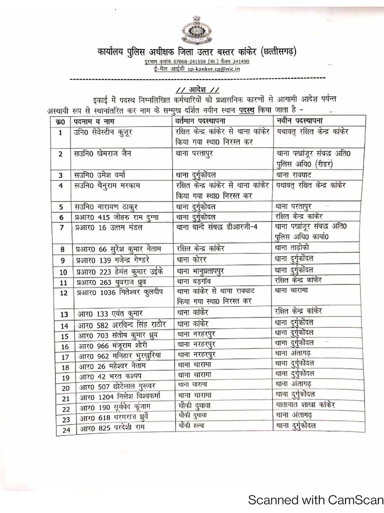 Police Department Transfer | PDF