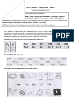 guía lenguaje  1° letra n y d