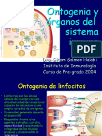 Ontogenia y organos del SI pre-grado 2004