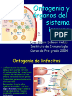 Ontogenia y Organos Del SI Pre-Grado 2004
