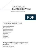 2020 Annual Performance Review - Template For Facilities
