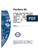Panfleto88 - Práticas Recomendadas Para o Manuseio de Produtos Cáusticos (Hidróxido de Sódio e Hidróxido de Potássio) Em Tanques de Carga No Transporte Rodoviário