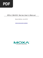 Nport S8455I Series User'S Manual: Second Edition, July 2012