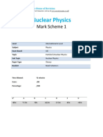 42.1 Nuclear Physics CIE IAL Physics MS Theory