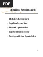 Simple Linear Regression Analysis