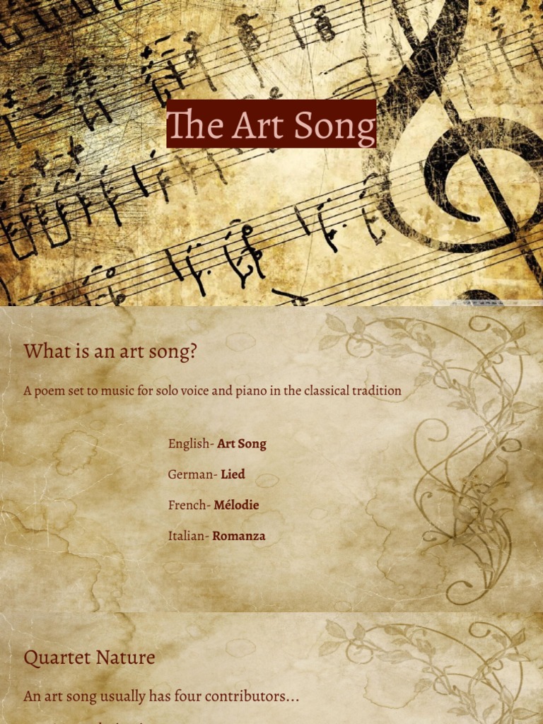 The Art Of Song Pdf Songs Performing Arts