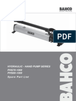 Hydraulic - Hand Pump Series PHS70-1000 PHS80-1000 Spare Part List
