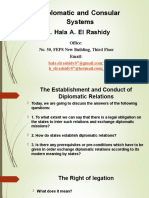 Diplomatic and Consular Systems: Dr. Hala A. El Rashidy