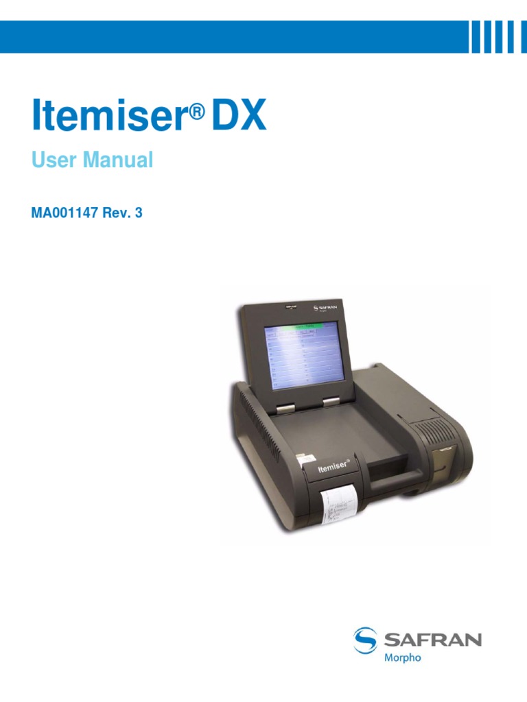 ME001147 r003 Itemiser DX Commercial User Manual PDF Compatibility