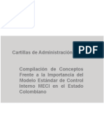 Cartillas de Administración Pública - Compilación de Conceptos Frente a La Importancia Del Modelo Estándar de Control Interno MECI en El Estado Colombiano