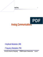 Analog Communications: - Amplitude Modulation (AM) - Frequency Modulation (FM)